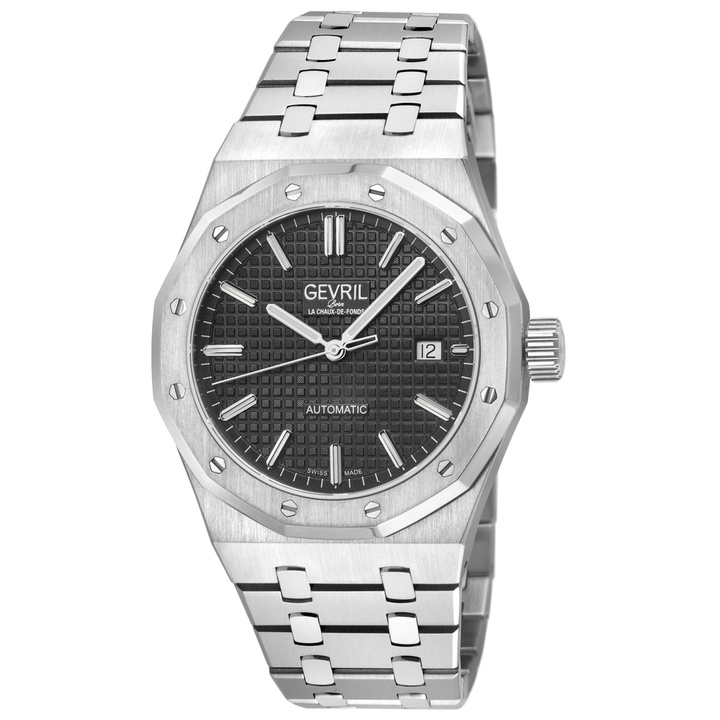 Photo: Gevril Gotham Automatic Black Dial Mens Watch 49400B