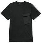 Y-3 - Oversized Shell-Panelled Cotton-Blend Jersey T-Shirt - Black