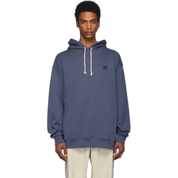 Photo: Acne Studios Blue Oversized Farrin Face Hoodie