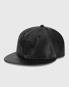 New Era GENUINE LEATHER 22196 CHICAGO BULLS Black Mens Cap