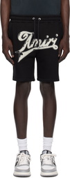 AMIRI Black Distressed 'Amiri' Shorts