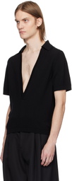 LGN Louis Gabriel Nouchi Black Polo Noir Sweater