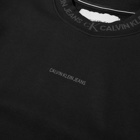 Calvin Klein Men's Logo Jacquard Crew Sweat in CK Black