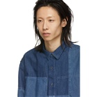 JW Anderson Blue Shaded Patchwork Shirt