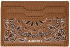 AMIRI Tan Bandana Card Holder