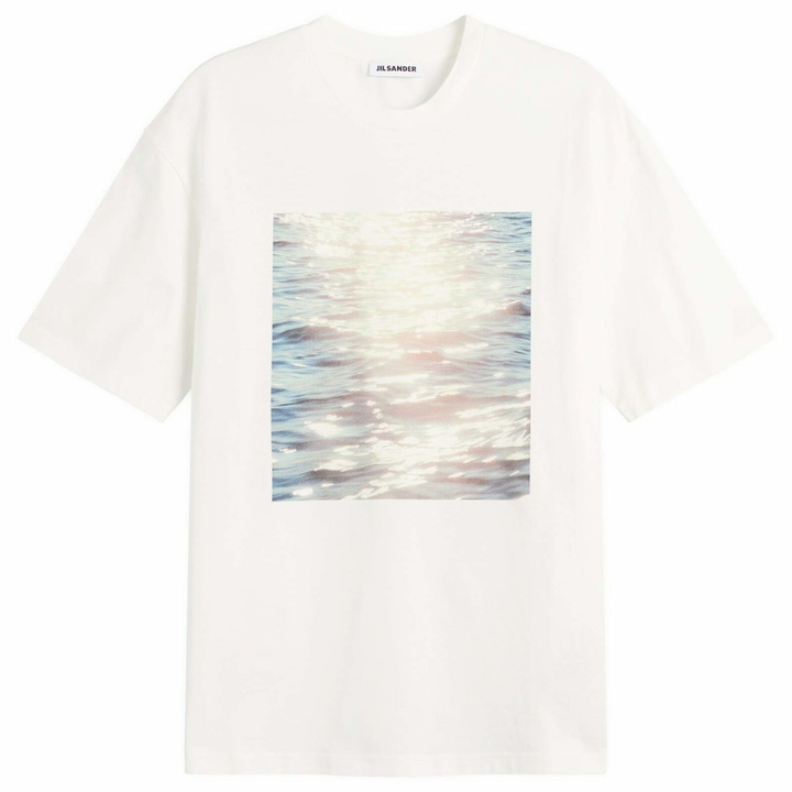 Photo: Jil Sander Women's Wanderlust T-shirt with Photograph Print in Medium Shade Photograph