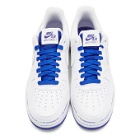 Nike White and Blue Air Force 107 MTAA Sneakers
