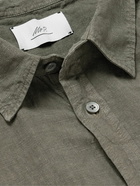 Mr P. - Garment-Dyed Linen Shirt - Green