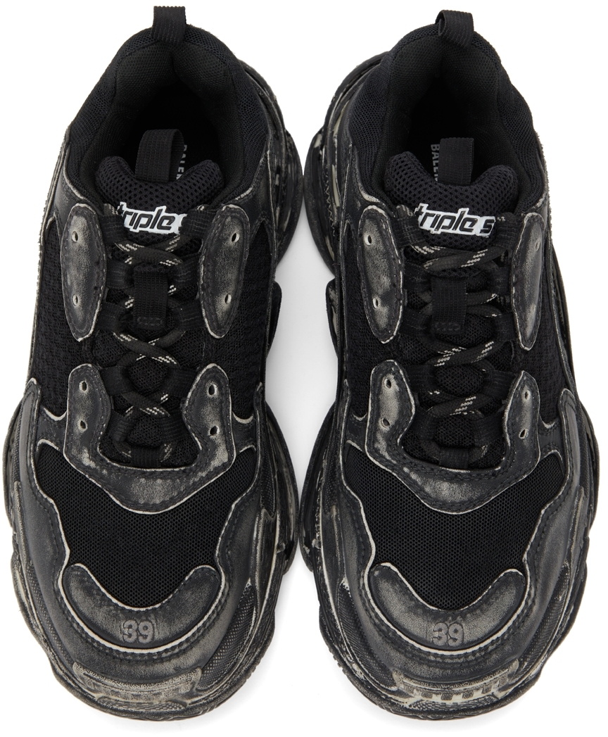 Balenciaga Black Faded Triple S Sneakers Balenciaga