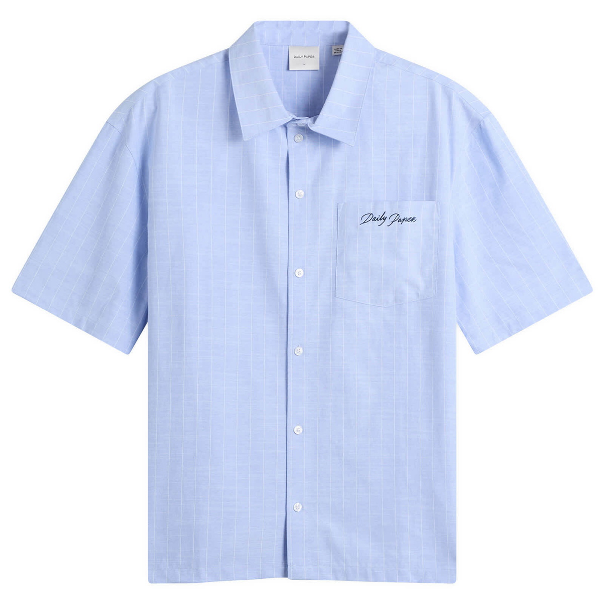 Daily Paper Men's Script Short Sleeve Shirt in Blue