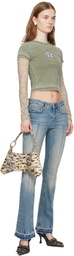 GUESS USA Green Vintage Layered Lace T-shirt