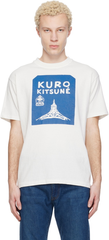 Photo: Maison Kitsuné White KURO Edition Tokyo-Paris Crossroads Vintage Wash T-shirt