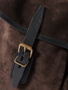 Bleu de Chauffe - Fisherman's Musette Leather-Trimmed Suede Messenger Bag - Brown