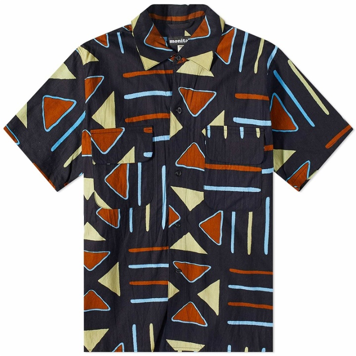 Photo: Monitaly Men's 50's Milano Shirt in African Wax Block Print Dave