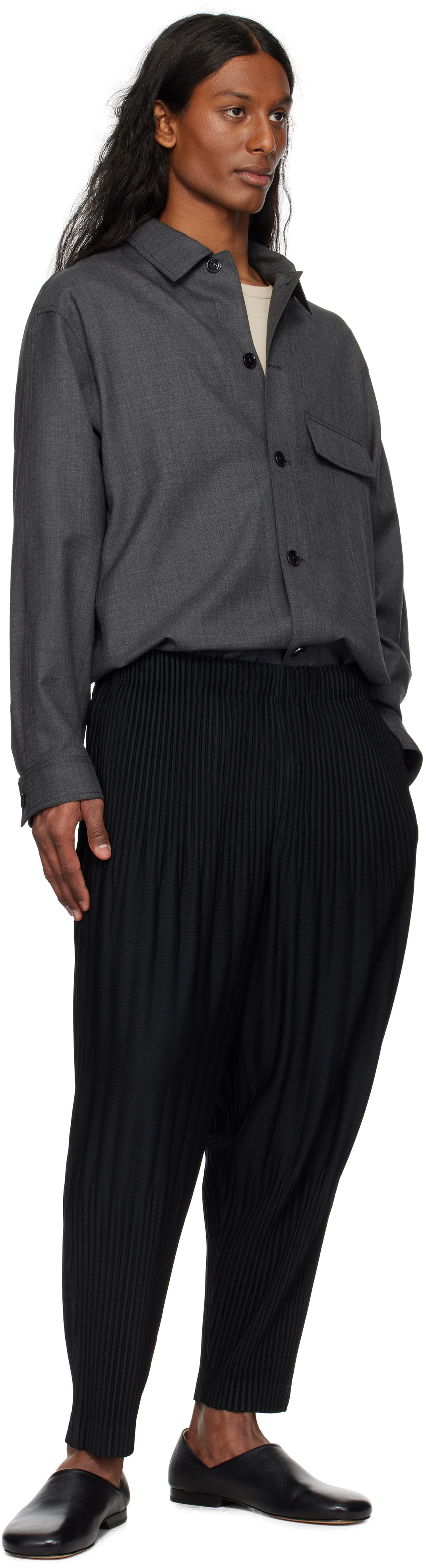 HOMME PLISSÉ ISSEY MIYAKE Black Basics Trousers Homme Plisse Issey