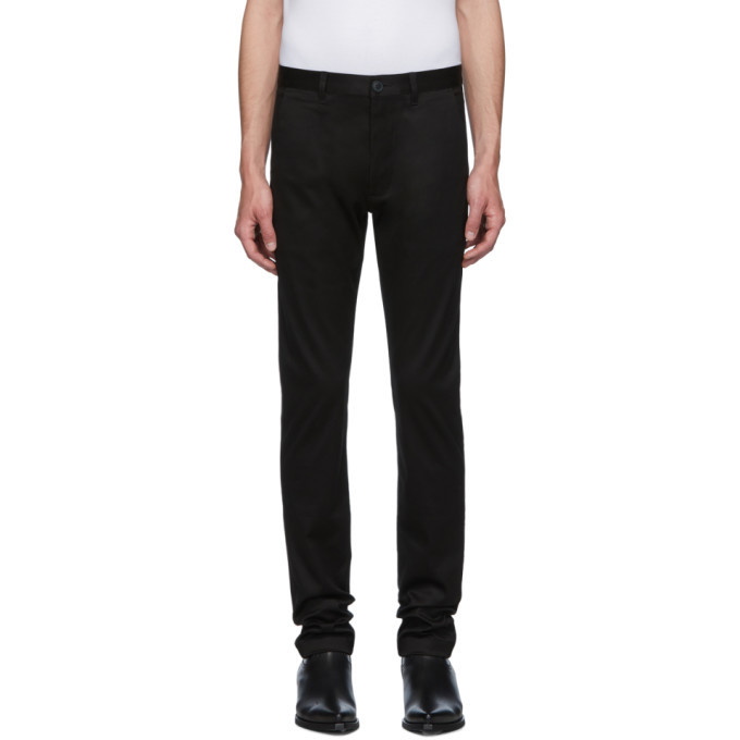 Photo: Saint Laurent Black Raw Stretch Trousers