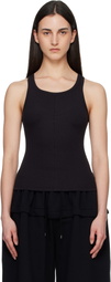 ALAÏA Black Darts Cotton Tank Top