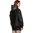 Alexander Wang Black Leather Hoodie