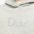 Dime Men's Classic Chenille Logo Hoodie in Heather Grey