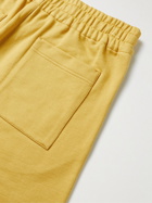 Armor Lux - Straight-Leg Logo-Appliquéd Cotton-Jersey Drawstring Shorts - Yellow
