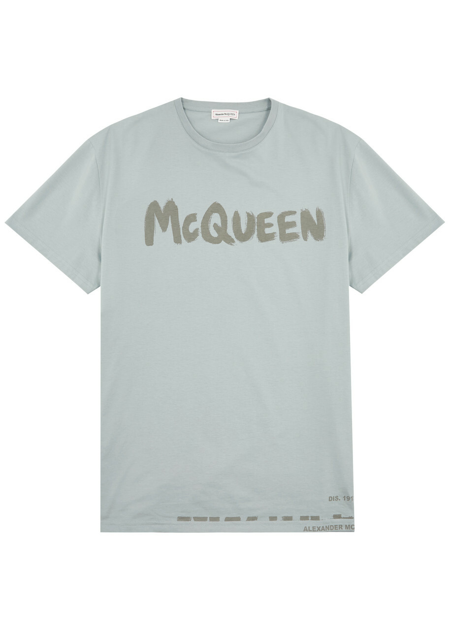 Alexander Mcqueen Logo-print Cotton T-shirt Grey