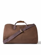 Bennett Winch - Logo-Embroidered Leather-Trimmed Cotton-Twill Suit Carrier and Holdall