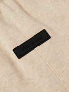 FEAR OF GOD ESSENTIALS - Tapered Logo-Appliquéd Cotton-Jersey Sweatpants - Neutrals