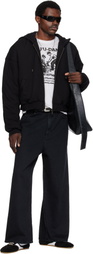 LU'U DAN Black Blacklisted Blue Collar Denim Jeans