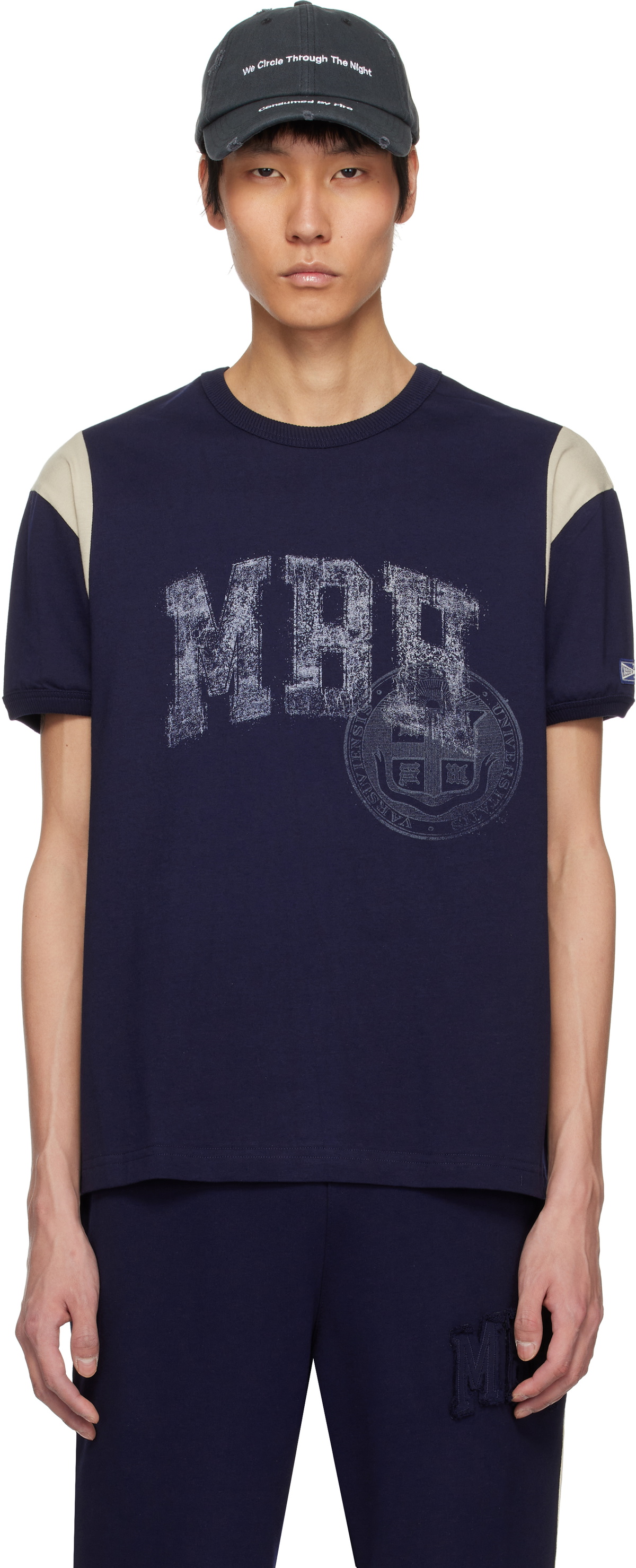 MISBHV Navy 'MBH' Teddy T-shirt