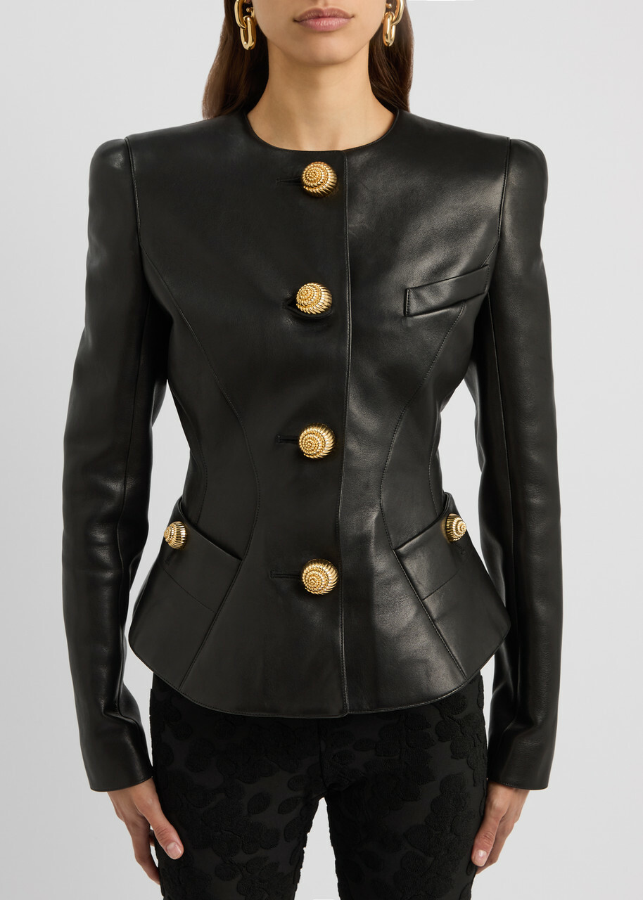 Balmain Leather Jacket Black Balmain