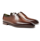 Berluti - Blake Whole-Cut Venezia Leather Oxford Shoes - Men - Brown