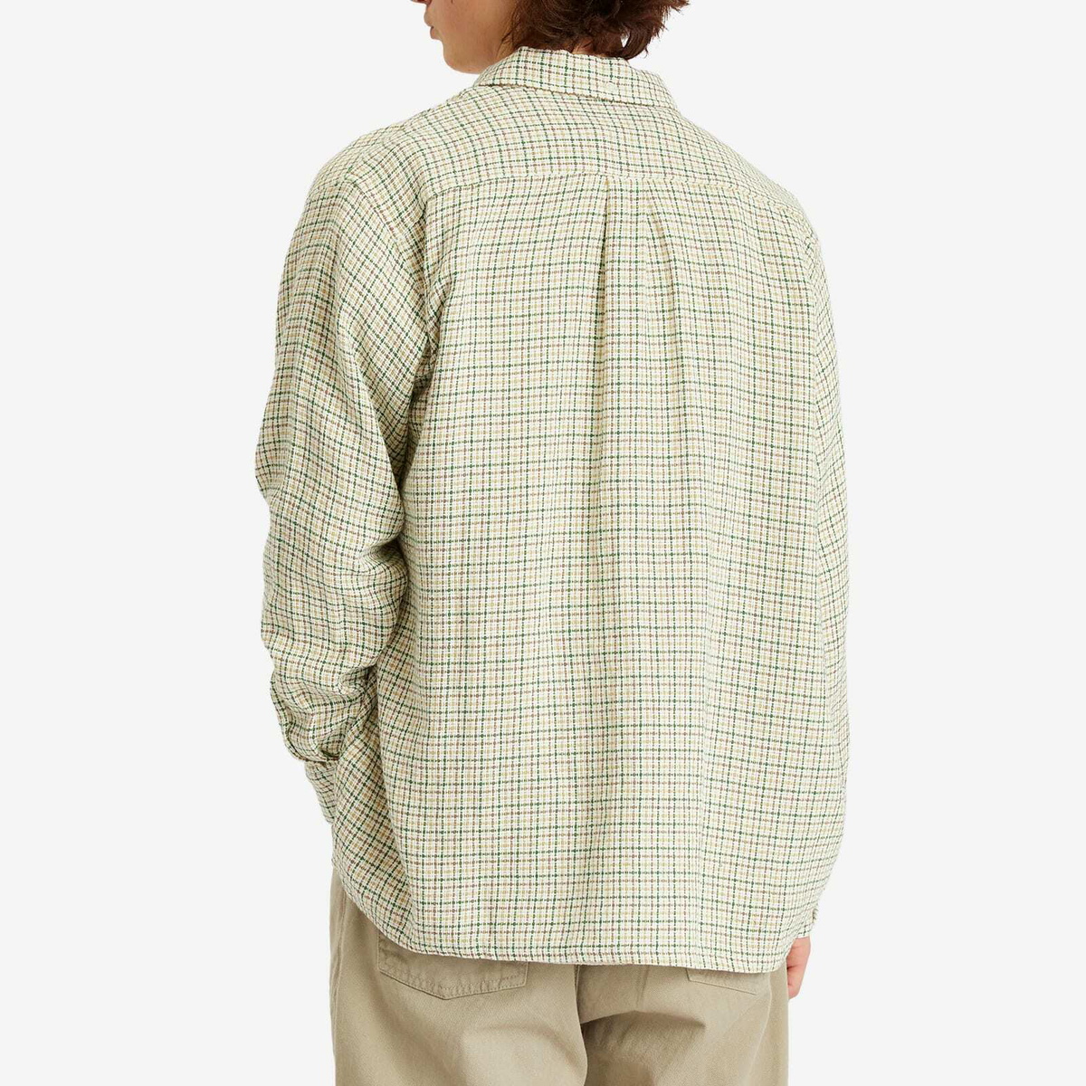 Beams Plus Men's Gunclub Mesh Button Down Shirt in White
