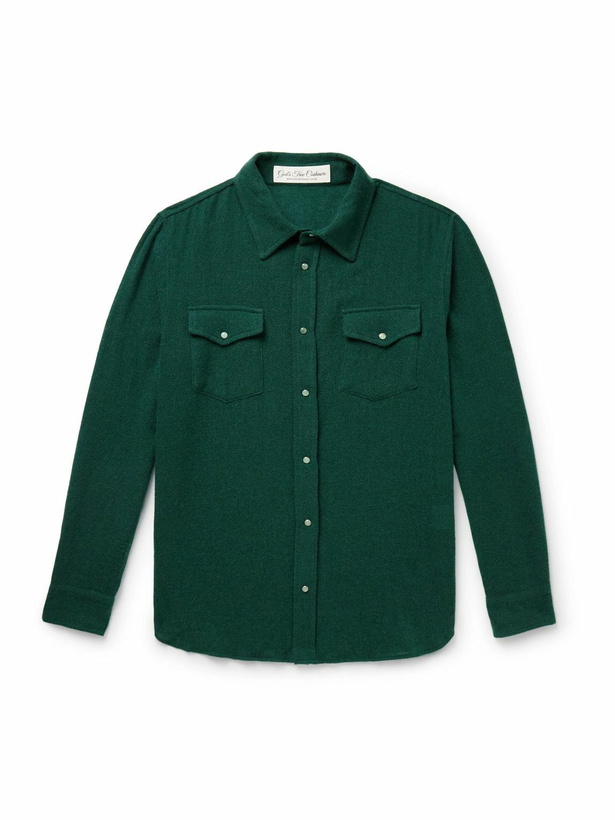 Photo: God's True Cashmere - Cashmere-Gauze Shirt - Green