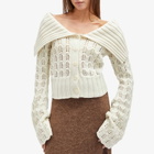 Holzweiler Women's Knitted Cardigan in Ecru