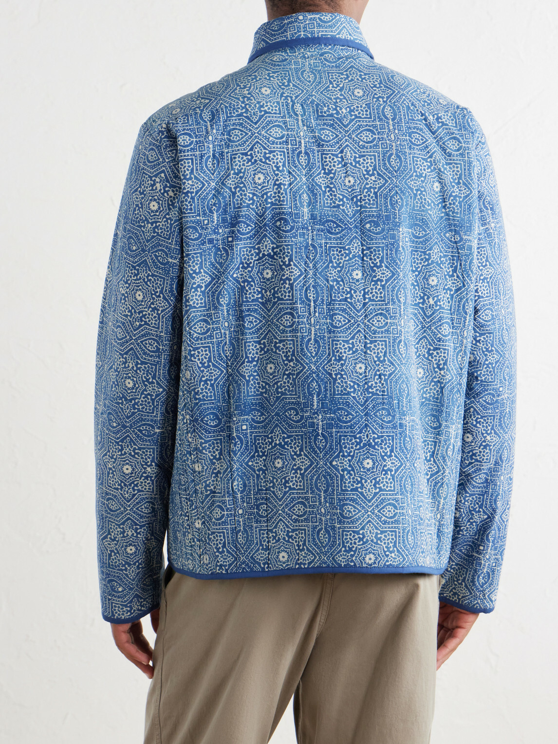 Kardo - Wynton Printed Cotton Blouson Jacket - Blue
