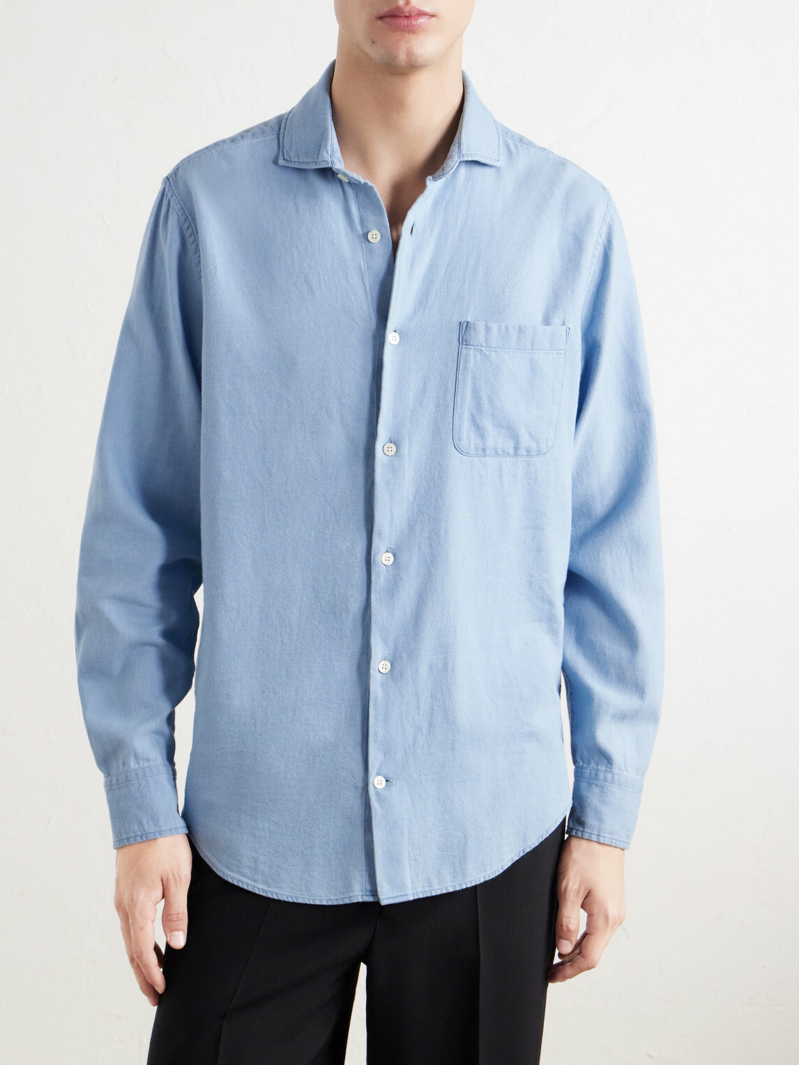 Frescobol Carioca - Emilio Cotton-Twill Shirt - Blue