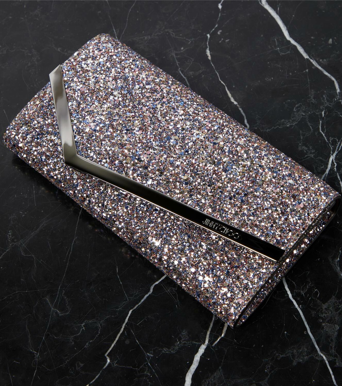 Jimmy Choo Emmie Small glitter clutch Jimmy Choo