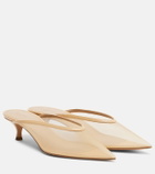 Le Monde Béryl Venetian leather-trimmed mules