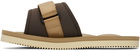 Suicoke Beige & Tan PADRI Sandals