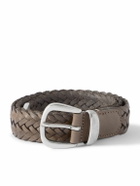 Anderson's - 3cm Woven Leather Belt - Brown