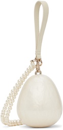 Simone Rocha Off-White Micro Pearl Egg Bag