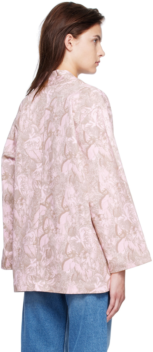 Stockholm (Surfboard) Club SSENSE Exclusive Pink Kimono Denim Jacket
