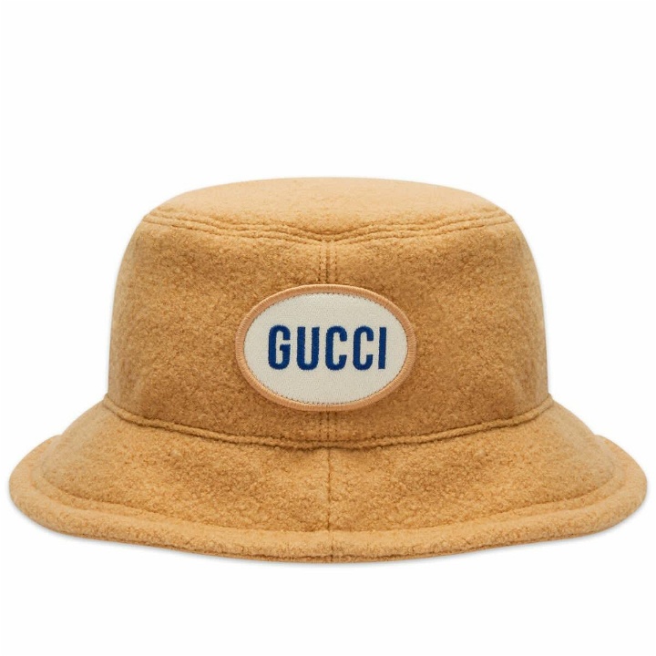 Photo: Gucci Men's Patch Bucket Hat in Beige