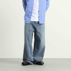 Balenciaga Men's Baggy Fit Japanese Twill Jeans in Dark Blue