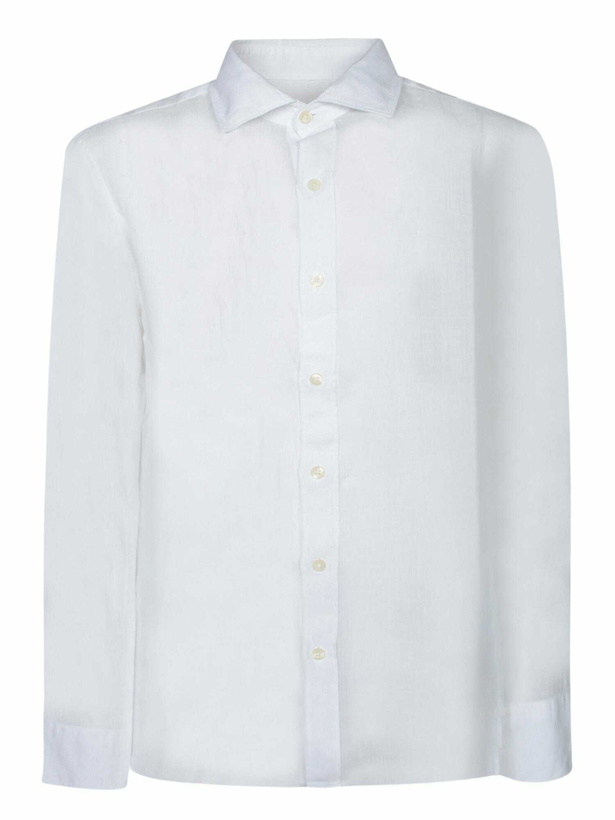 Photo: 120% Lino White Slim Fit Shirt