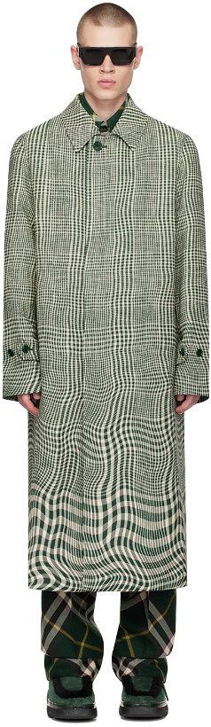 Photo: Burberry Green Warped Houndstooth Coat