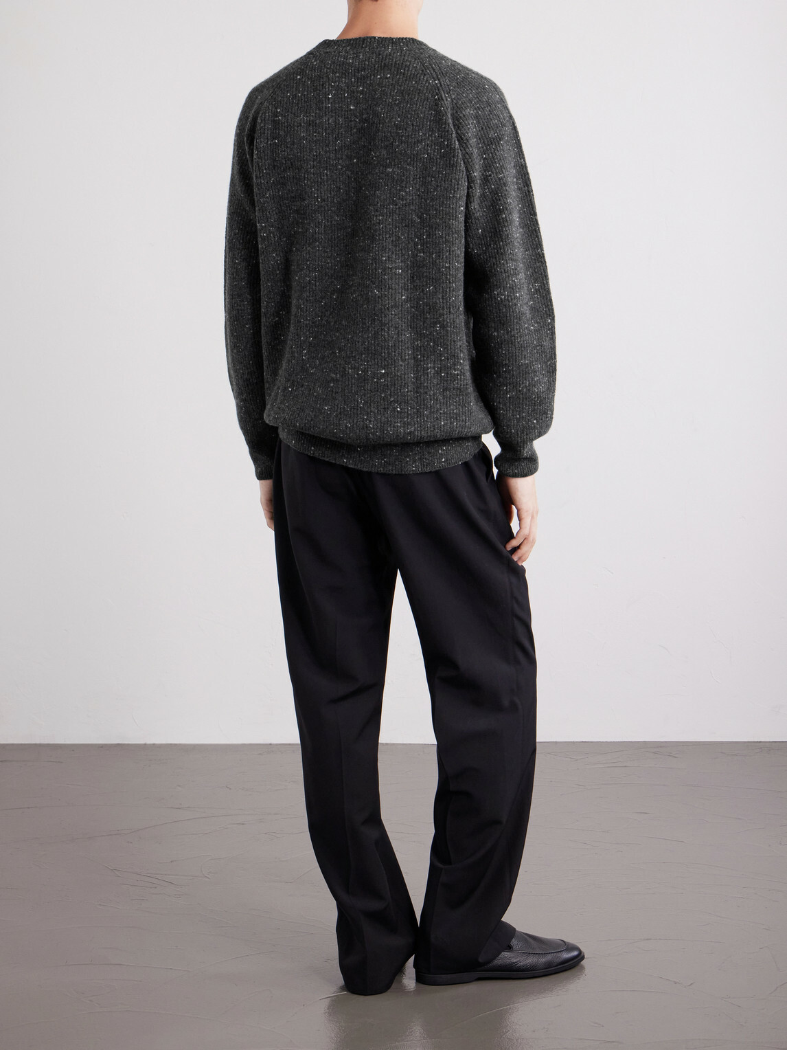 Eleventy - Ribbed Wool-Blend Sweater - Gray