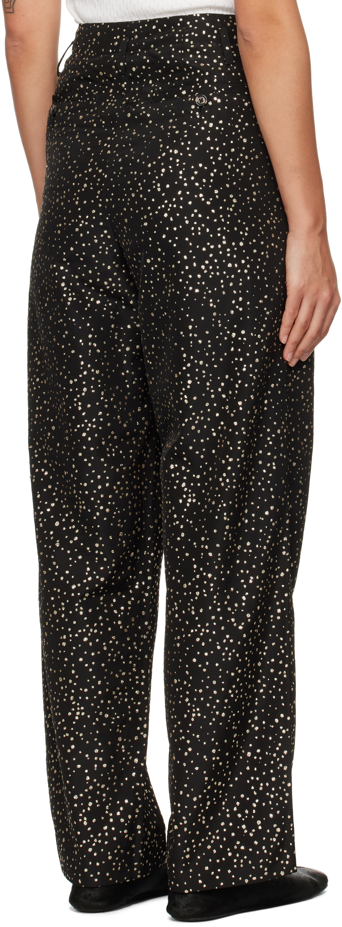 Bode Black Glitter Murray Trousers