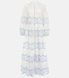 Zimmermann - Cira lace-insert cotton maxi dress