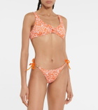 Heidi Klein Cote D'Azur printed bikini top